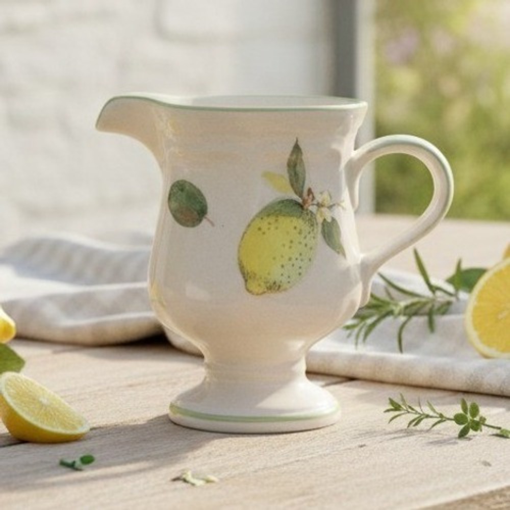 Mikasa Nature's Parade Creamer #F9006 , Vintage Floral Design, Footed Tableware